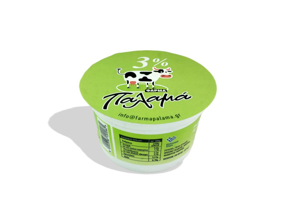 Γιαούρτι  αγελάδος  3% Φάρμα Παλαμά